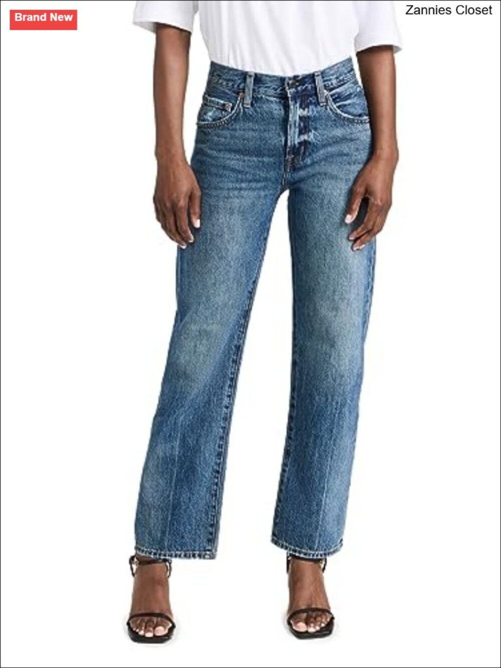 Pistola Lexi Mid Rise Signature Bowed Straight Jeans Light Denim